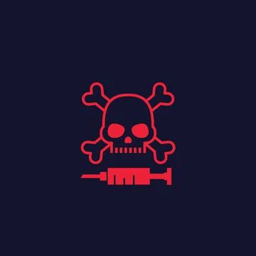 Overdose vector icon Stock Illustration
