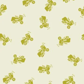 Overdraft payment glyph seamless pattern Stock Illustration