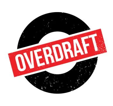 Overdraft rubber stamp Stock Illustration