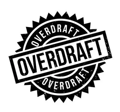 Overdraft rubber stamp Stock Illustration