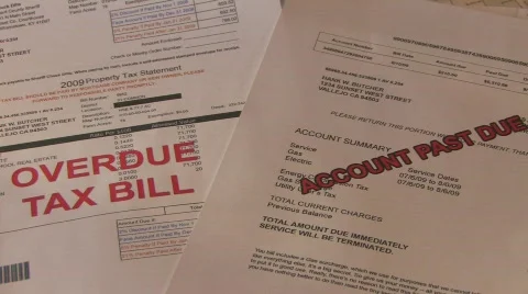 Overdue Bills Video stock 562712