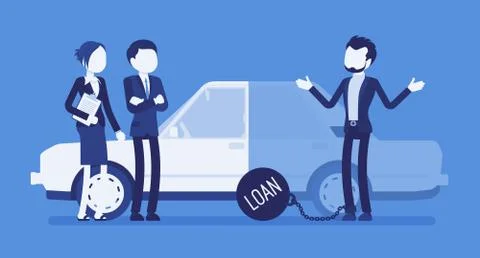 Overdue car loan Stock Illustration