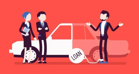 Overdue car loan Stock Illustration