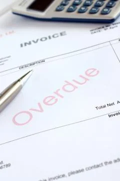 Overdue invoice Stock Photos