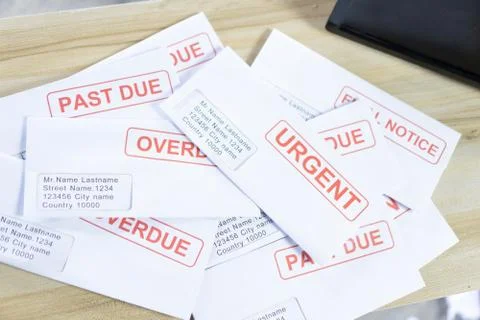 Overdue invoice Stock Photos
