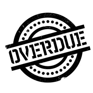 Overdue rubber stamp Stock Illustration