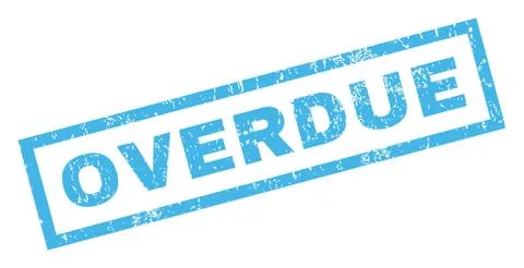 Overdue Rubber Stamp Stock Illustration