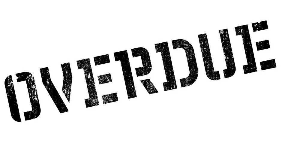 Overdue rubber stamp Stock Illustration