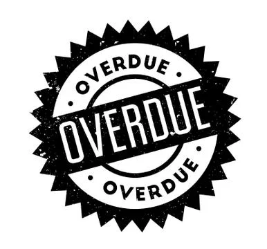 Overdue rubber stamp Stock Illustration