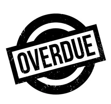 Overdue rubber stamp Stock Illustration