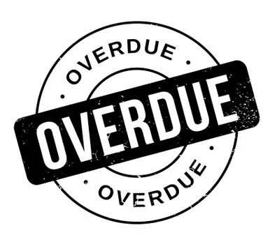Overdue rubber stamp Stock Illustration