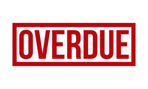 Overdue Rubber Stamp Seal Vector Stock Illustration