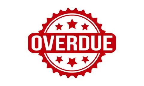 Overdue Rubber Stamp Seal Vector Stock Illustration
