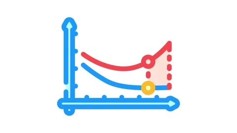 Overfitting warning machine learning color icon animation Stock Footage 327259851