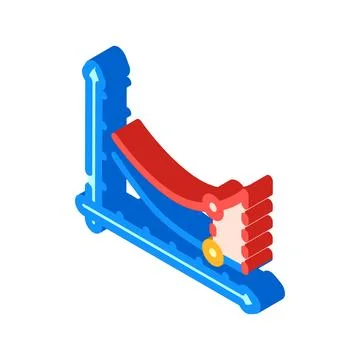 Overfitting warning machine learning isometric icon vector illustration Illustrazione stock