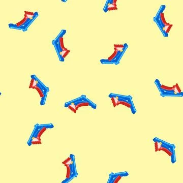 Overfitting warning machine learning isometric icon seamless pattern Illustrazione stock