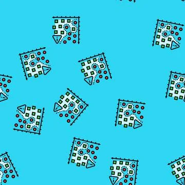 Overfitting warning machine learning vector seamless pattern Illustrazione stock