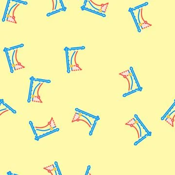 Overfitting warning machine learning vector seamless pattern Illustrazione stock