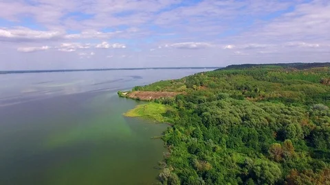Overflight above the riverbank Stock-Footage 101753668