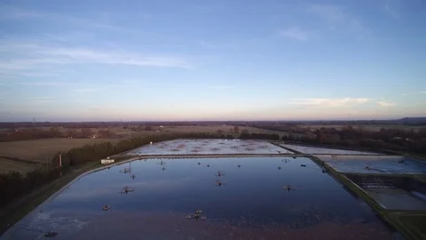 Overflight of a processing plant Stock Footage 70990636