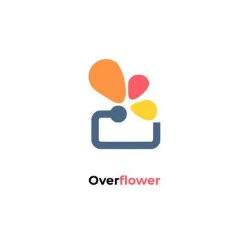 Overflow: Community Exchange Logo. 스톡 일러스트