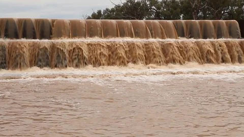 Overflow flooding form rain Stock Footage 72113073