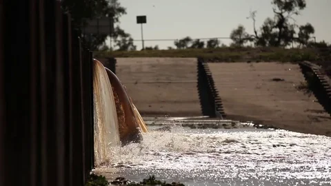Overflow flooding form rain Stock Footage 72114238