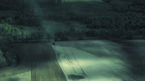 Overflow of the river, into the fields, flood. Desna river Stock-Footage 154660250