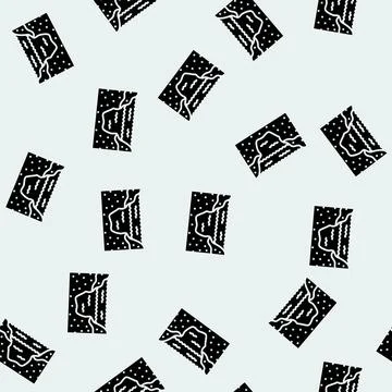 Overflowing river disaster glyph seamless pattern Stock-Illustration