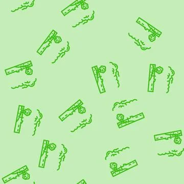 Overflowing river disaster line vector seamless pattern Stock Illustration