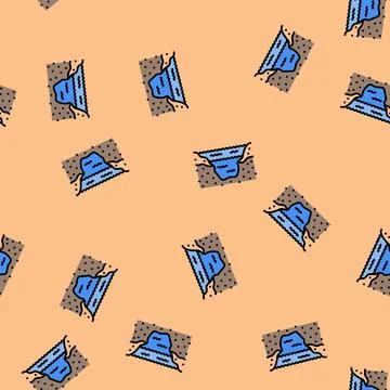 Overflowing river disaster vector seamless pattern Stock-Illustration