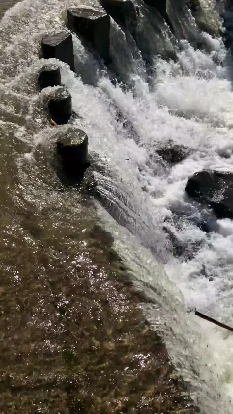 Overflowing of the river's natural course due to heavy rainfall Stock-Footage 316594335