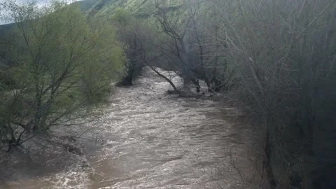 Overflowing Stream: A  Display of the Power of Water Stock Footage 236080843