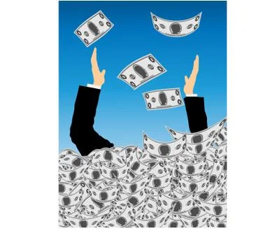 Overflowing Wealth Stock Illustration