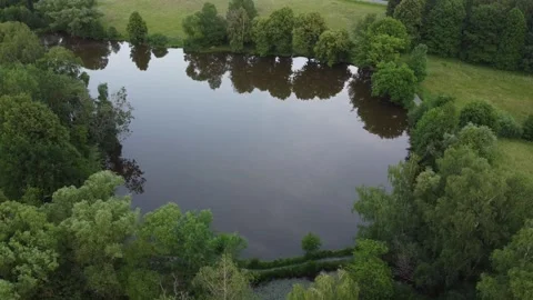 Overflying a lake (1) Video stock 155936787