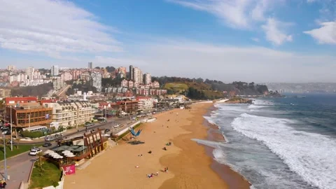 Overflying Renaca Beach 動画素材 135547771