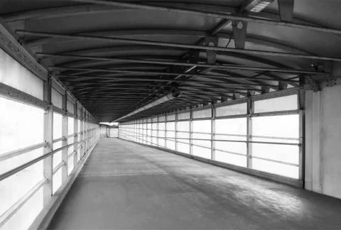 Overground pedestrian bridge Stock Photos
