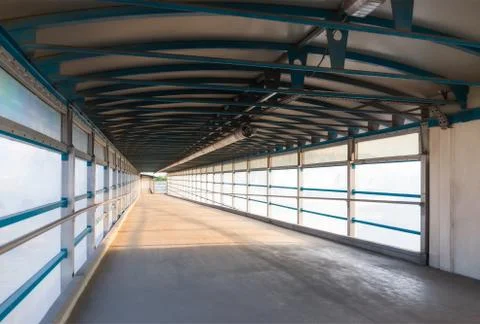 Overground pedestrian bridge Stock Photos