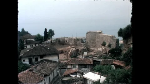 Overgrown Stone Wall Stock Footage 278040192