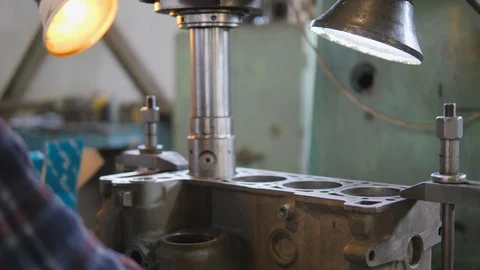 Overhaul of a car engine. Stock Footage 105680837