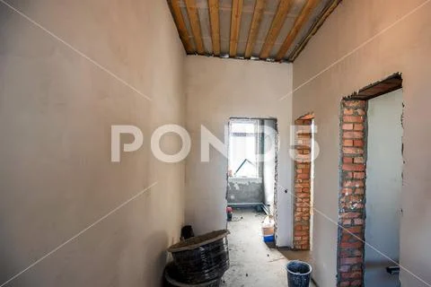 Overhaul during flat renovation Stock Photos
