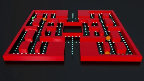 Overhead 3D Maze Game Vídeo Stock 71713481