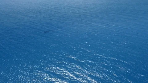 Overhead aerial camera captures the calm azure ocean (Malibu, California, USA) Stock Footage 126678269