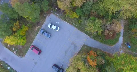OVERHEAD AERIAL PARKING LOT 库存影片 252174351