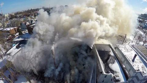 Overhead Aerial View of a Devastating Ho... | Stock Video | Pond5