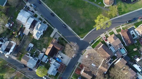 Overhead Aerial View of Recreational Fields Baseball Vidéo 74862184
