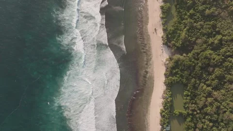 Overhead Bali shoreline Stock Footage 330922957