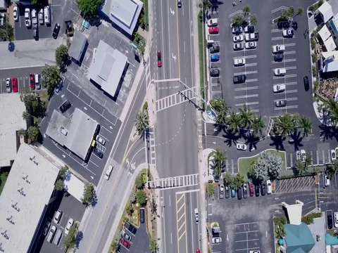 Overhead Beach Traffic Stock Footage 76545542