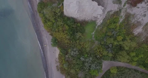 Overhead of bluffs Stock Footage