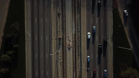 Overhead of Chicago Traffic 4K Stock Footage 100683403